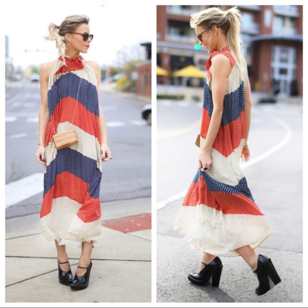 New Anthropology Dear Creatures Ashbury Maxi Dress